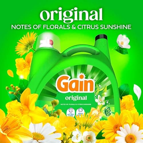 Gain Liquid Laundry Detergent, Freshness, Odor Defense, High Efficiency Washing Machine Liquid Laundry Soap, Original Scent, 132 fl oz, 100 Loads (Packaging May Vary) thumbnail 4