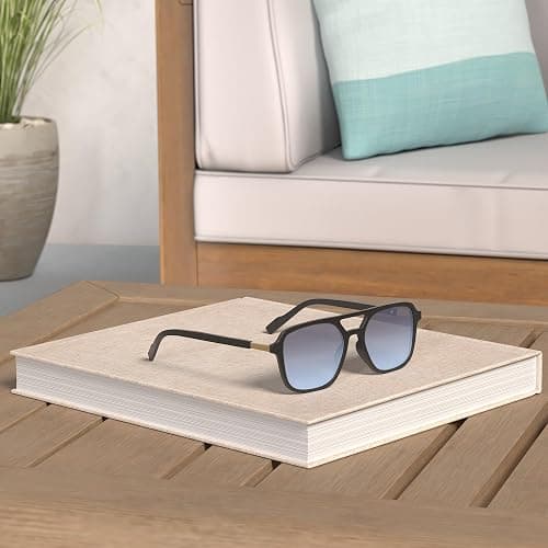 SOJOS Retro Aviator Sunglasses for Women Men,Trendy Rectangle Womens Mens Shades Sun Glasses SJ2202 thumbnail 2