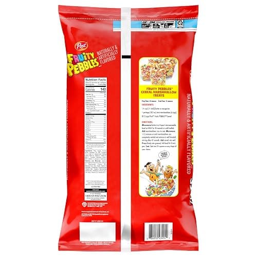 Fruity PEBBLES Breakfast Cereal for Kids, Gluten Free, Made with Sweetened Puffed Rice, 32 oz Bag thumbnail 9
