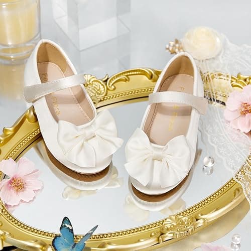 Felix & Flora Toddler Flower Girl Dress Shoes - Girl Ballet Flats Party School Shoes Wedding thumbnail 3