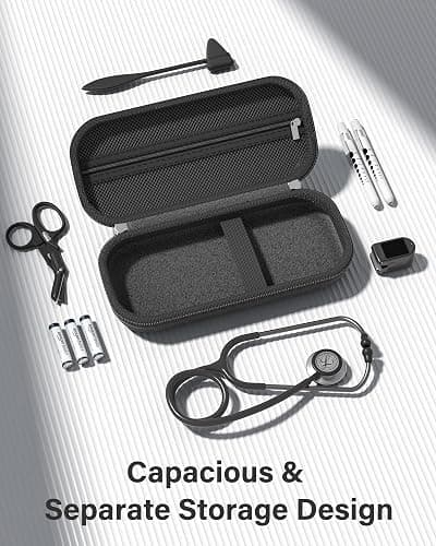 ProCase Stethoscope Case for 3M Littmann Classic III & Cardiology IV, Hard Protective Carrying Case Fits MDF, ADC, Omron Stethoscopes, Medical Storage Bag for Nursing School Essentials -Black thumbnail 8