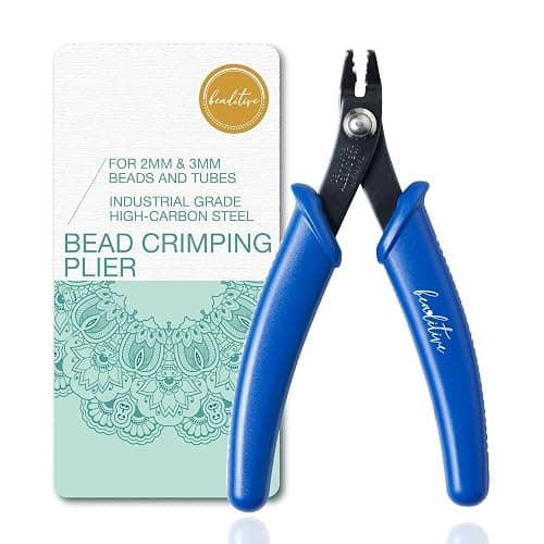 Beaditive Bead Crimping Plier for 2mm & 3mm Beads and Tubes | 5-Inch (Blue) - Image 1