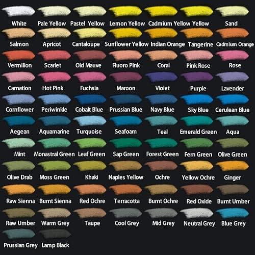 Mont Marte Soft Pastels Signature 72pc, Set of 72 Assorted Colored Pastel Sticks, Vibrant and Blendable, Ideal for Art, Craft, Drawing, Sketching thumbnail 3