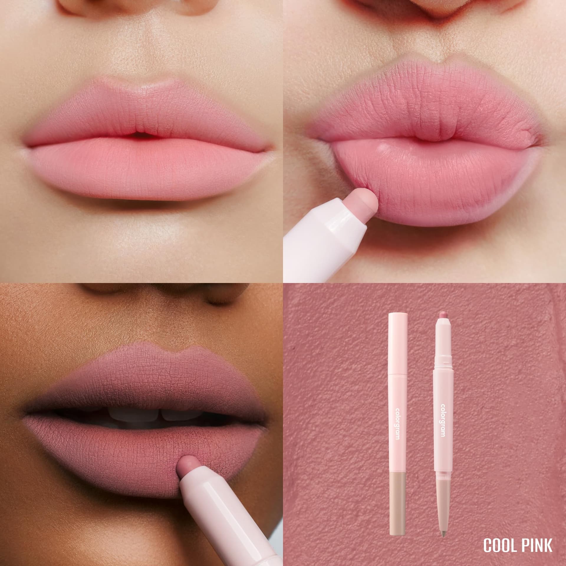 All In One Over-lip Maker - 02 Cool Pink by Colorgram for Women - 0.024 oz Lip Pencil thumbnail 2