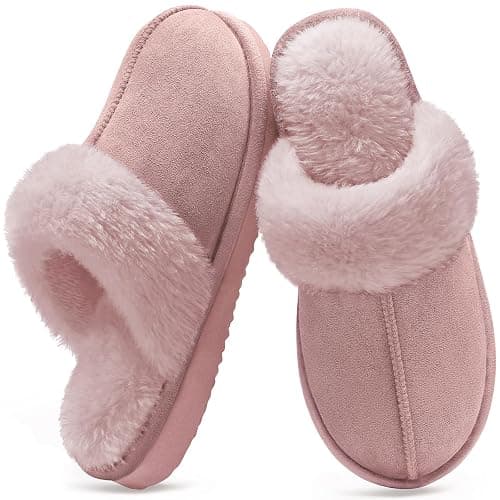 Litfun Women's Fuzzy Memory Foam Slippers Fluffy Winter House Shoes Indoor and Outdoor thumbnail 4