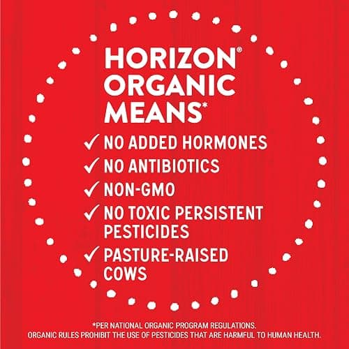 Horizon Organic Shelf Stable 1% Lowfat DHA Omega-3 Chocolate Milk Boxes, 8 fl oz, 12 Count - 8g Protein per Serving, USDA Organic UHT from Pasture-Raised Cows, Ready to Drink for Lunchbox, Travel, or On-the-Go, No Refrigeration Needed thumbnail 5