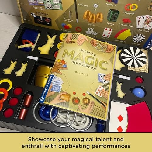 Thames & Kosmos Magic: Gold Edition | Playset with 150 Tricks | 96 Page Full Color Instruction Manual | 42 Props | Video Tutorials | Fun for Kids 8+ thumbnail 8