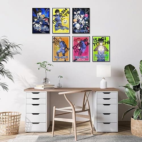 GaVik Blue Lock Poster Anime Posters for Room Aesthetic Print Set of 6 Wall Art for Girl and Boy Teens Dorm Decor 8 in x12 in Unframed thumbnail 6