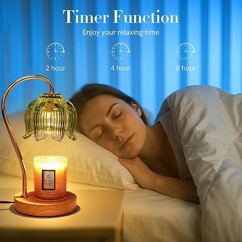 Merrtody Flower Candle Warmer Lamp with Timer & Dimmer - Fits All Jar Scented Candles - Christmas & Mother's Day Gift for Women，Mom，Her thumbnail 5