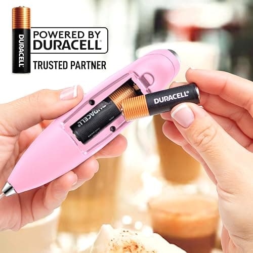 Zulay Powerful Milk Frother (4 Duracell Batteries Included) - Handheld Milk Frother Wand Drink Mixer for Coffee - Powerful Milk Foamer for Cappuccino, Frappe, Matcha & Creamer - Cotton Candy thumbnail 7