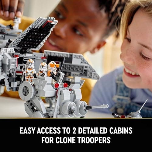 LEGO Star Wars 75337 AT-TE Walker Building Toy with 3 212th Clone Trooper Minifigures, plus Dwarf Spider & Battle Droid Figures - Gift for 9+ Year Old Boys & Revenge of the Sith Fans thumbnail 7