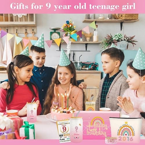 Zyphoria Unigue 9 Year Old Girl Birthday Gift 9th Birthday Gifts for Girls Set ldeas 2016,Cool Things for 9 Years Old TrendyBirthdays Present for Teen Girl, Happy 9th Birthdays Decorations for Girls thumbnail 2