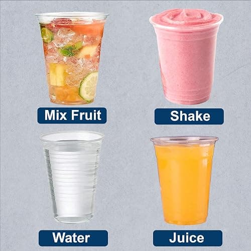 100X Clear Plastic Disposable Drink Cups for Water 7 Oz/180ml Perfect for Drinking Events Home, Parties Picnic and Everyday Use (Pack of 100) thumbnail 4