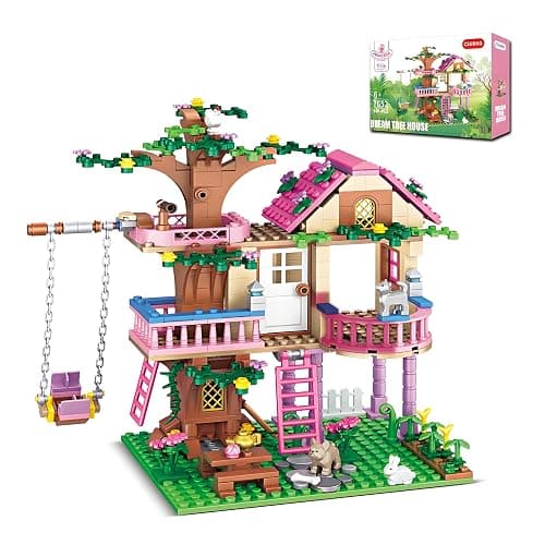 CSNRHG Dream Tree House Friends Building Set Friends Construction Educational Toy 504 Pieces Gifts for Girls Teens Kids Adults Ages 6+ - Image 1