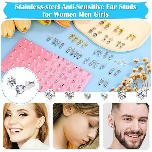 Ear Piercing Gun with Piercing Tools Kit, Professional Ear Nose Piercing Gun Machine with Stainless Steel Piercing Studs, Crystal Earrings Set for At Home Salon Earlobe Cartilage Helix Tragus Piercing thumbnail 6