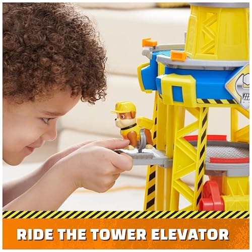 Rubble & Crew, Bark Yard Crane Tower Playset with Action Figure, Toy Bulldozer & Kinetic Build-It Play Sand, PAW Patrol Kids Toys for Boys & Girls 3+ thumbnail 9