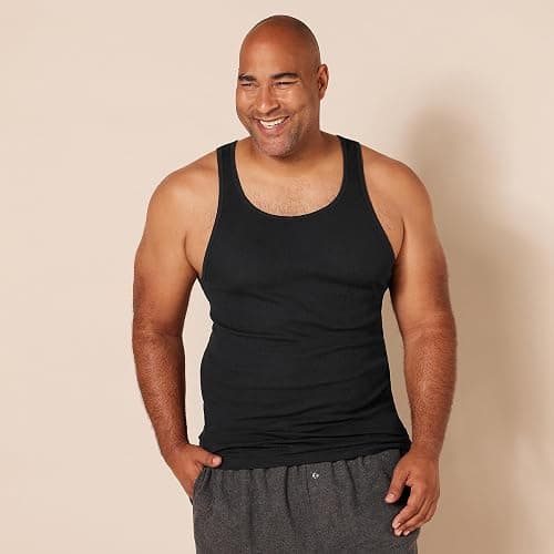 Amazon Essentials Men's Slim Fit Breathable Cotton Tank Undershirts, Pack of 6 thumbnail 7