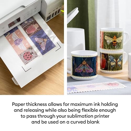 Cricut Sublimation Paper - 100 Sheets (8.5" x 11") - Letter Size - Compatible with Sublimation Printer and Sublimation Ink (120gsm) thumbnail 6