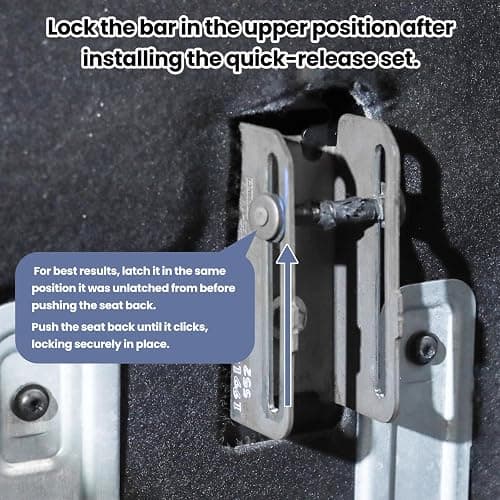 Kaishengyuan Upgraded Rear Seat Quick Release with Elastic Rope Compatible with Ford F-150 (2009+) & F-250/350 (2017+) thumbnail 8