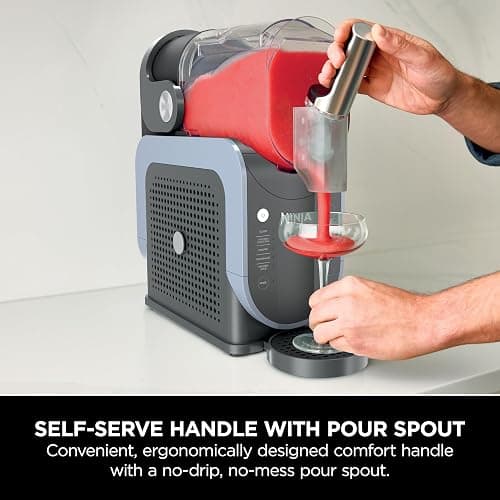Ninja SLUSHi Frozen Drinks Maker, Create Slush, Frozen Cocktails, Frappé, Milkshakes & Frozen Juice, No Ice or Preperation Needed, WhisperChill Technology, 1.9l Capacity, Blue & Grey FS301UK thumbnail 5