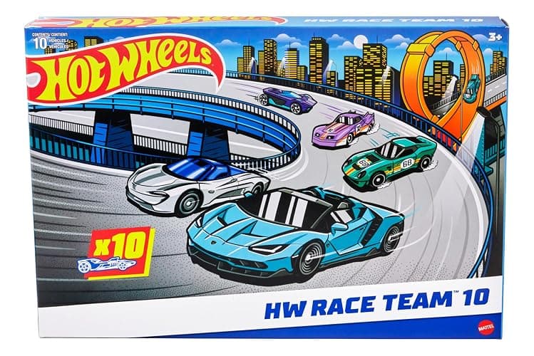 Hot Wheels 10-Pack of Toy Race Cars, Includes 1:64 Scale Corvette, Lamborghini, McLaren & Hot Wheels Originals (Amazon Exclusive) thumbnail 6