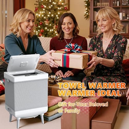 FEACORT Towel Warmer, 35L Large Foldable Towel Warmers for Bathroom, Dual-Mode Blanket Warmer with Safety Lock, Timer, and Auto Shut-Off, Fits Up to 3 Oversized 40"X70" Towels, for Home & Loved Ones thumbnail 7