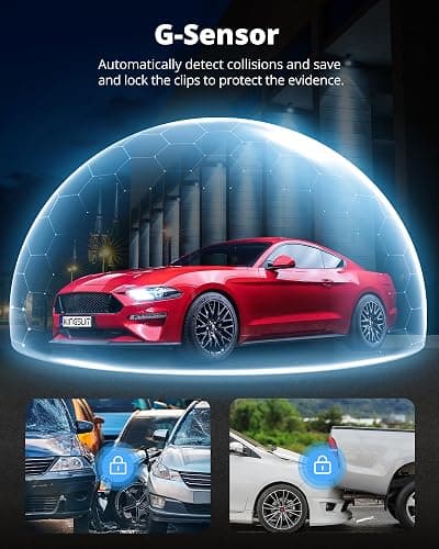 Dash Cam Front and Rear Inside, 3-Channel 2.5K FHD Dash Camera for Cars with 2" Screen, Wireless Dashcam with 5GHz WiFi, 64GB Card, Car Camera Front and Back, Auto IR Night Vision, HDR, G-Sensor thumbnail 5