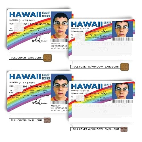 CUCU Covers Mclovin Credit & Debit Card Stickers - 4PCS Card Skin for Adults thumbnail 2