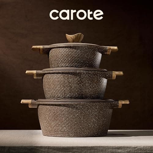 CAROTE 26PCS Pots and Pans Set Non Stick, Cookware Set Pots and Pans Induction Cook Ware, Nonstick Kitchen Cooking, PFOA Free thumbnail 8