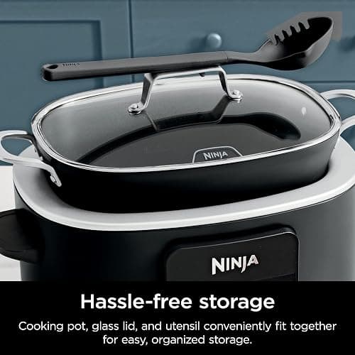 Ninja® 12-in-1 PossibleCooker™ PLUS | 8.5-qt - Sous Vide & Proof Multi-Cooker | Slow Cooker, Dutch Oven & More | Glass Lid & Integrated Spoon | Nonstick | Oven Safe Pot to 500°F | Black | MC1010 thumbnail 9
