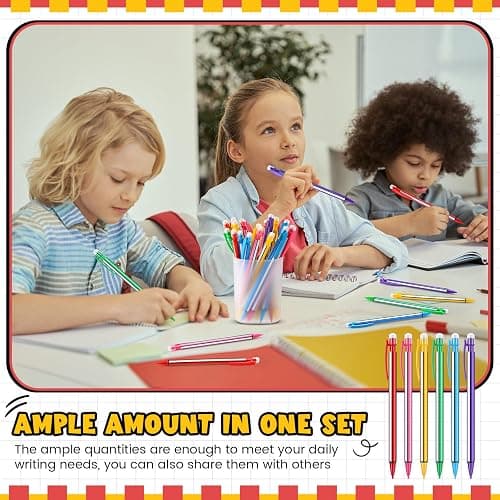 Watersay 100 Pieces Mechanical Pencils 0.7 mm with Eraser Bulk Pastel Art Pencils for Kid Back to School Supplies Student Artist Writing Drawing Sketching thumbnail 5