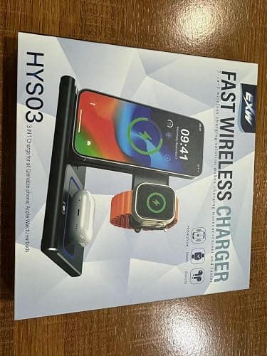 Wireless Charger,Foldable 3 in 1 Wireless Charger Stand for Apple Watch,Airpods Pro/3/2,Fast Wireless Charging Station for iPhone 17/Air/16/15/14/13/12/11/XS/XR/X/8（No Plug Included) thumbnail 8