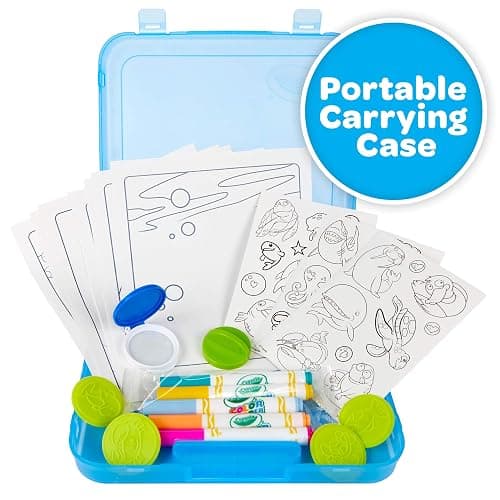 Crayola Color Wonder Mess Free Coloring Activity Set (30+ Pcs), Holiday & Christmas Gift for Toddlers, Travel Art Kit with Markers, Stamps, and Stickers, Ages 3+ thumbnail 5