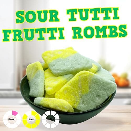 BUBS Swedish Candy Mix 1 Pound Bag With 6 Flavor Variety, Sweet & Sour Skulls, Ovals & Tutti Frutti Rombs thumbnail 6