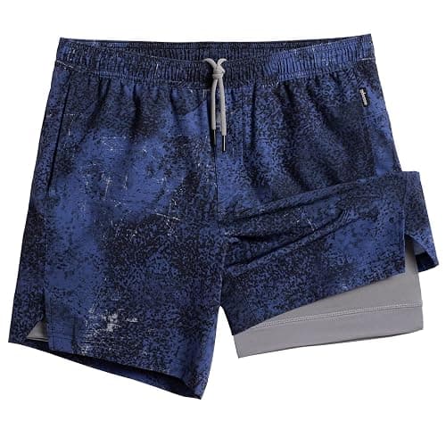 maamgic Gym Shorts for Men 7 inch Inseam with Liner Stretch 2 in 1 Workout Shorts Men Quick Dry Athletic Running Shorts - Image 1