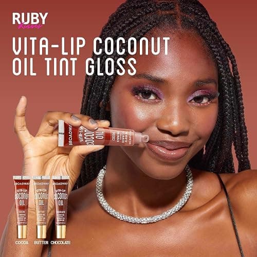 Ruby Kisses Broadway Vita-Lip Tinted & Clear Lip Gloss Set (11 Pack) Ultra-Hydrating & Soothing Formula with Vitamins, High-Shine Non-Sticky Lip Balm with Rosehip+Coconut Oil, Pink & Brown Shades thumbnail 7