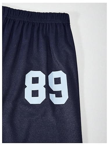 Verdusa Girl's 2 Piece Athletic Tracksuit Number Off The Shoulder Tops with Wide Leg Pants Set thumbnail 4