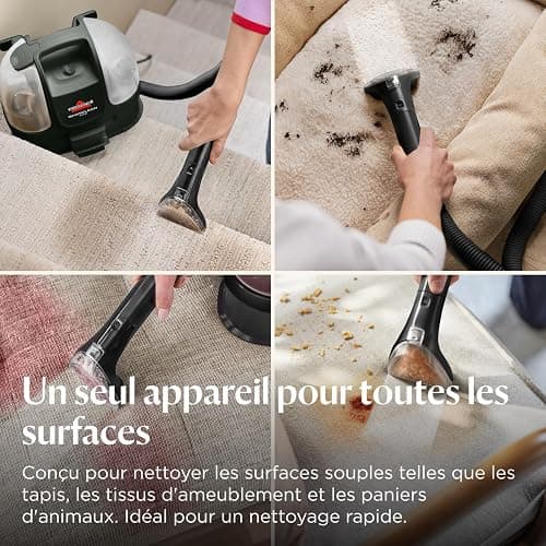 BISSELL SpotClean Mini Shampouineuse Filaire 41491 | Nettoyeur tapis portable, idéal pour nettoyages rapides, compact et léger, pour voiture, bateau, canapé et plus thumbnail 4