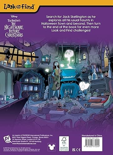 Disney Tim Burton's The Nightmare Before Christmas - Where’s Jack? Look and Find Activity Book - PI Kids thumbnail 3