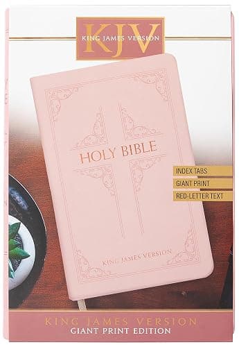 KJV Holy Bible: Blush (Light Pink), Giant Print (14 pt) – Thumb Indexed, Faux Leather, King James Version thumbnail 9