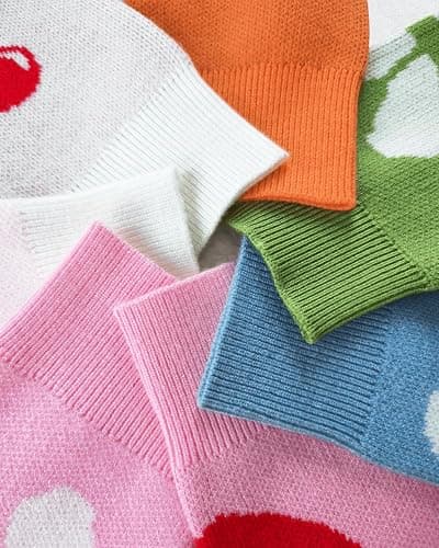 Girls Fall Sweaters Pattern Casual Crewneck Long Sleeve Knit Pullover Tops for Kids Size 5-14 Years thumbnail 2