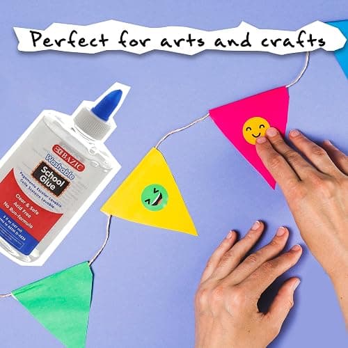 BAZIC Products Washable Clear School Glue 5 Oz. (147 mL), Liquid Clear Glues Adhesive, for Making Slime Art Crafts at School Home Office, 2-Pack thumbnail 7