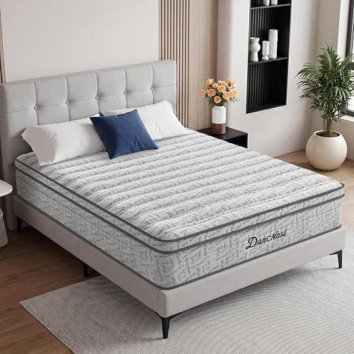 Queen Size Mattress, 12 Inch Gel Memory Foam/High Density Foam and Zone-Reinforced Pocketed Springs for Pressure Relief and Motion Isolation，Medium Firm Queen Mattresses, Queen Hybrid Mattress thumbnail 3