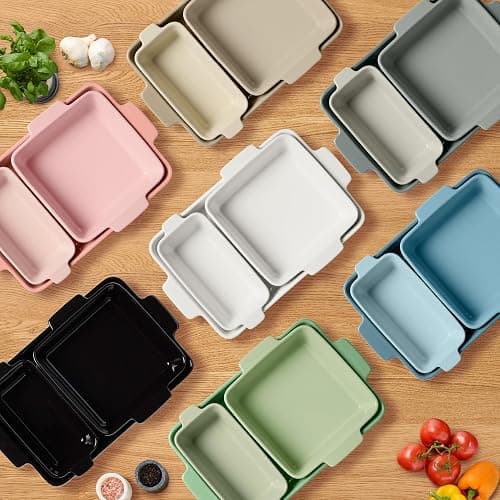 Best Choice Products Set of 3 Large Serving Trays, Party Platters and Ceramic Non-Stick Bakeware For Appetizers, Charcuterie, Snack, Dessert, Casserole, Sour Dough Bread Loaf - Cornflower Blue thumbnail 7