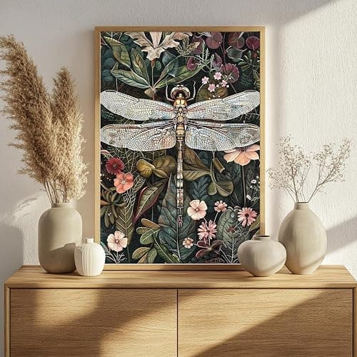 Mandun Paint by Numbers for Adult, Dragonfly Paint by Numbers Kit for Adults Beginners, DIY Dragonfly Acrylic Painting on Canvas for Home Wall Art Decor Gift 16x20 inch thumbnail 2