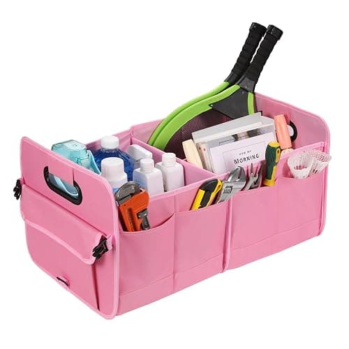 AOKJOY Car Trunk Organizer - Collapsible Multi Compartment Storage with Adjustable Straps for SUV thumbnail 6