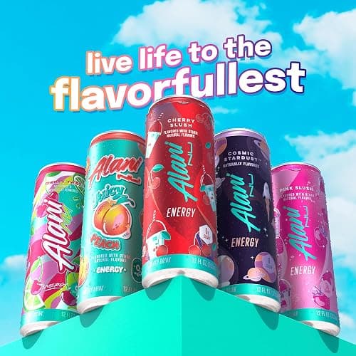Alani Nu CHERRY SLUSH, Sugar Free, Low Calorie Energy Drinks, 200mg Caffeine, Biotin, B Vitamins, Zero Sugar, 10 Calories, 12 Fl Oz Cans, 24 Pack thumbnail 9