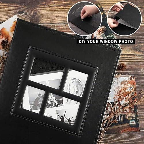 Ywlake Photo Album 4x6 500 Pockets Photo, Extra Large Capacity Family Wedding Picture Albums Holds 500 Horizontal and Vertical Photos Black thumbnail 6