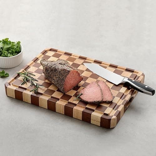 Acacia Wood Cutting Boards for Kitchen-Large Wooden Cutting Boards for Chopping Meat, Cheese, Fruits, and Vegetables thumbnail 4