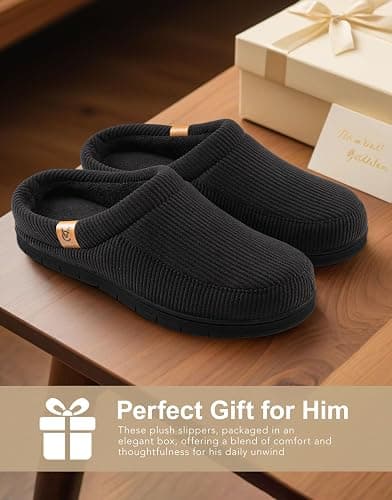 VeraCosy Men's Moccasin Slippers Comfy Soft Durable Slip-on Indoor Memory Foam House Shoes thumbnail 7